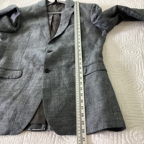 BANANA REPUBLIC 100% Linen Blazer, Men's 40L Grey Slim Fit - Picture 8 of 13